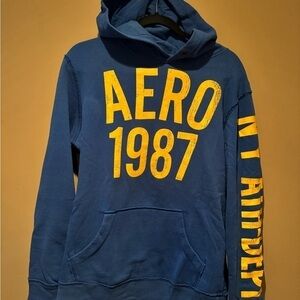 Blue and Yellow Hoodie Sweatshirt